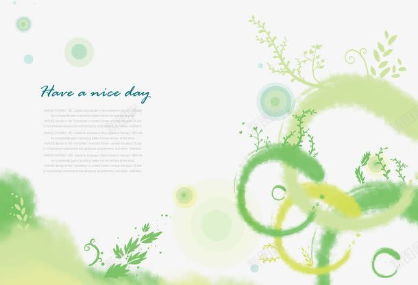 綠色清新水墨暈染背景素材 打造自然靈動的網頁與平面設計